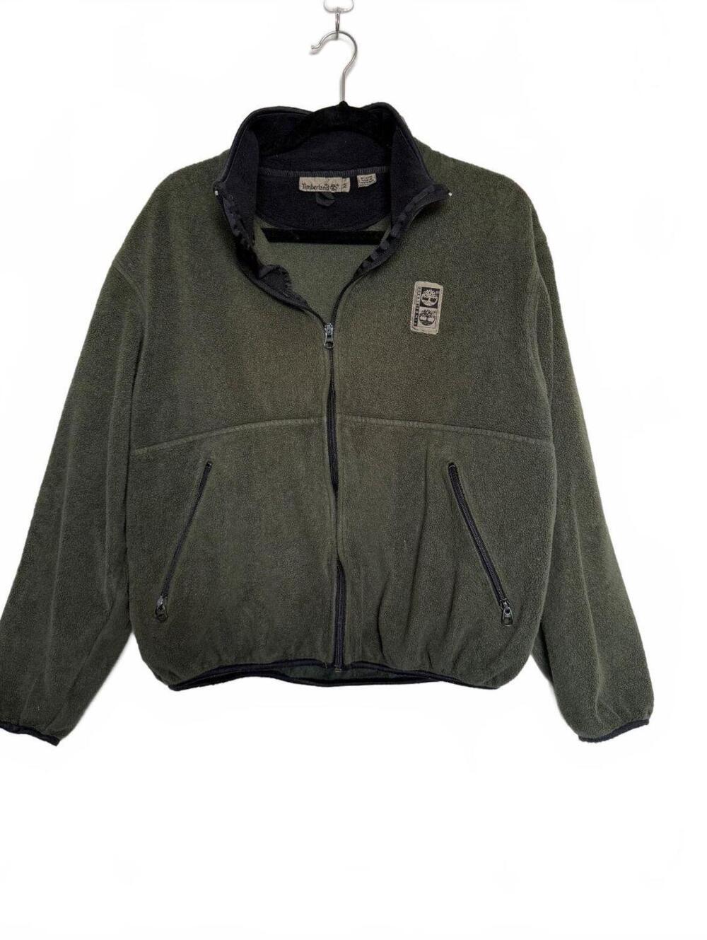 Women Timberland Dark Green Pullover Fleece Jacket Medium